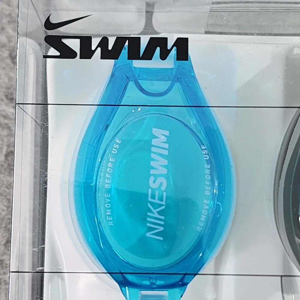 Nike Swim Active Goggle UV‎ Blocking Lens Adult 2-Pack Blue/Gray Adjustable Nose